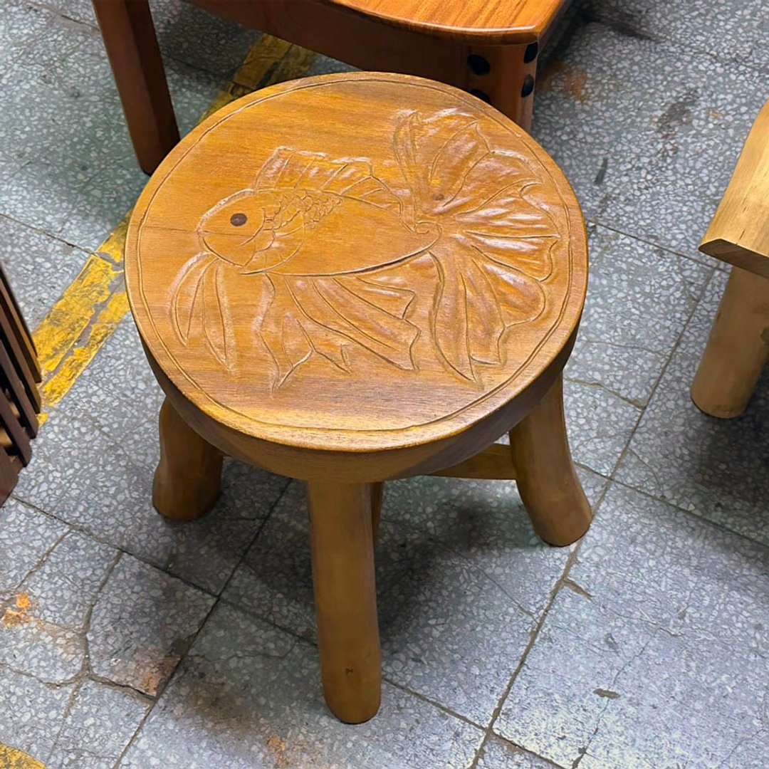 【吉迪市100%原木家具】LT-061 原木小圆凳 椅凳 椅子 餐椅 - 椅子/沙发 - 木头 咖啡色