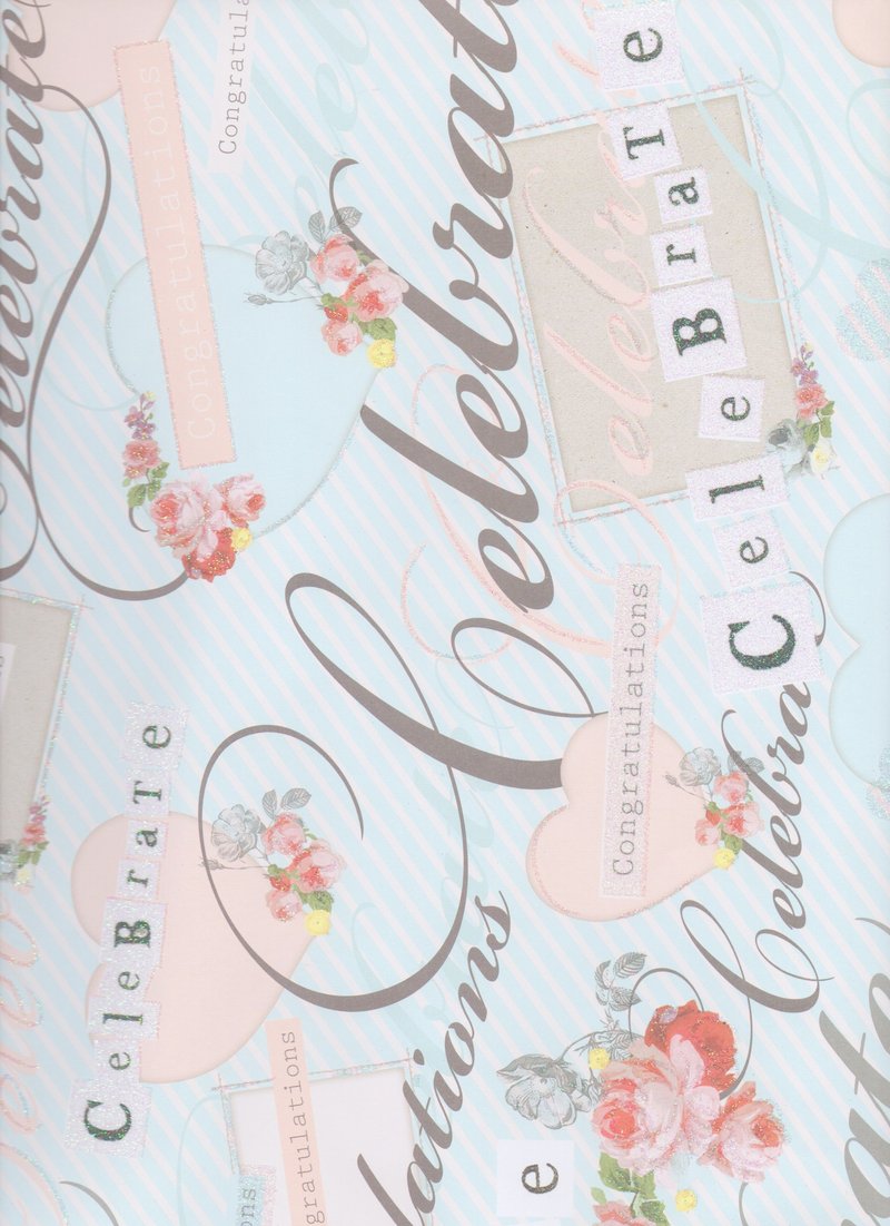 水蓝色的庆祝  UK 包装纸 - 包装材料 - 纸 多色