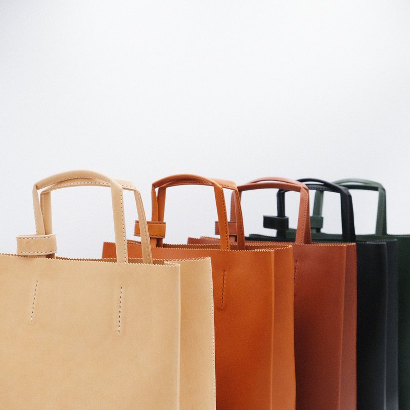 LEATEHR SHOPPING BAG - 手提包/手提袋 - 真皮 多色