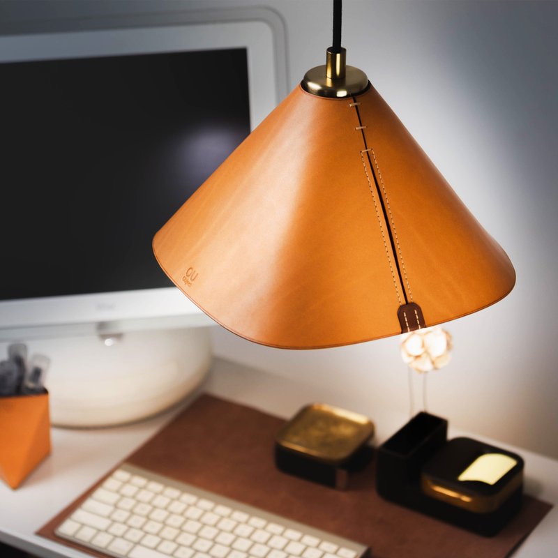 偶物 /// 方圆之间 植鞣皮革手工吊灯 - 灯具/灯饰 - 真皮 多色