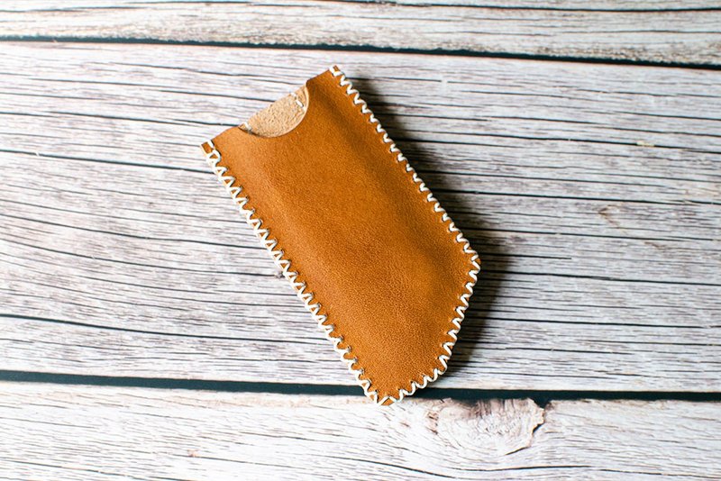 【订制款】蜜糖棕美工刀皮套附背夹(MITO MKT II用)/仅皮套 - 其他 - 真皮 黄色