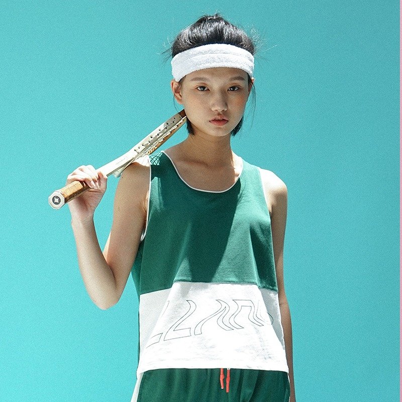 LLANO 运动系列 背心 墨绿 - 女装背心 - 棉．麻 绿色