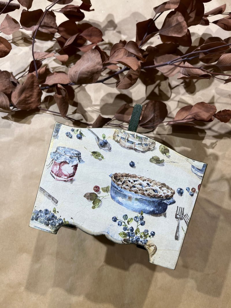 乡村烘焙 双提盒 分隔盒 遥控器盒 收纳 纸艺拼贴 蝶古巴特 - 置物架/篮子 - 木头 粉红色