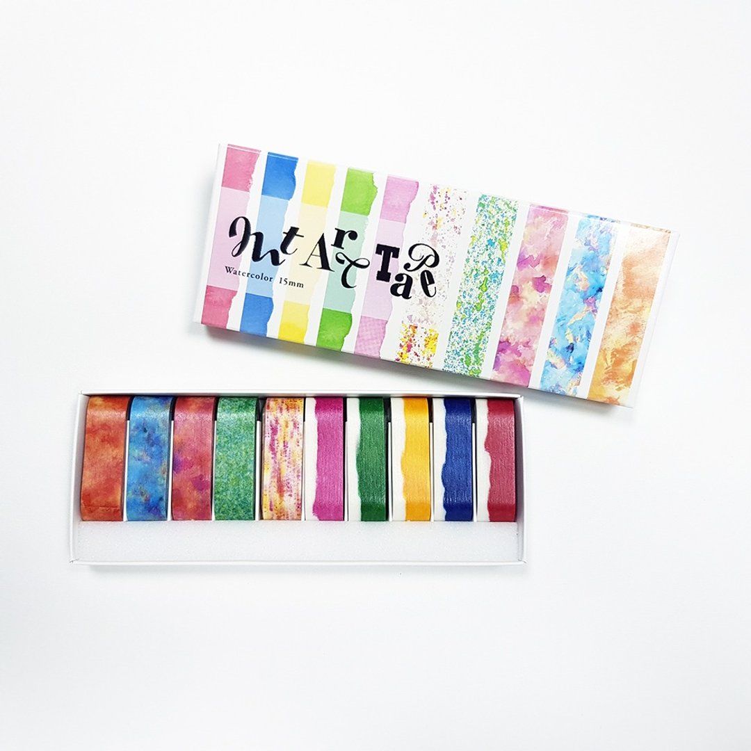 mt art tape 水彩纸胶带 15mm (MTART02) - 纸胶带 - 纸 多色