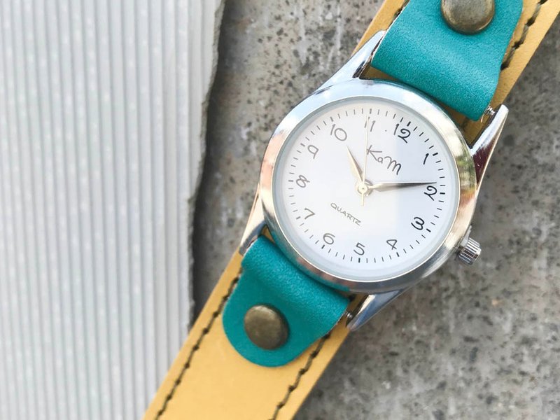 STITCH A watch that you want to wear every day Stitch Run Watch Unisex OK SRW-YCT-BA - 女表 - 真皮 黄色