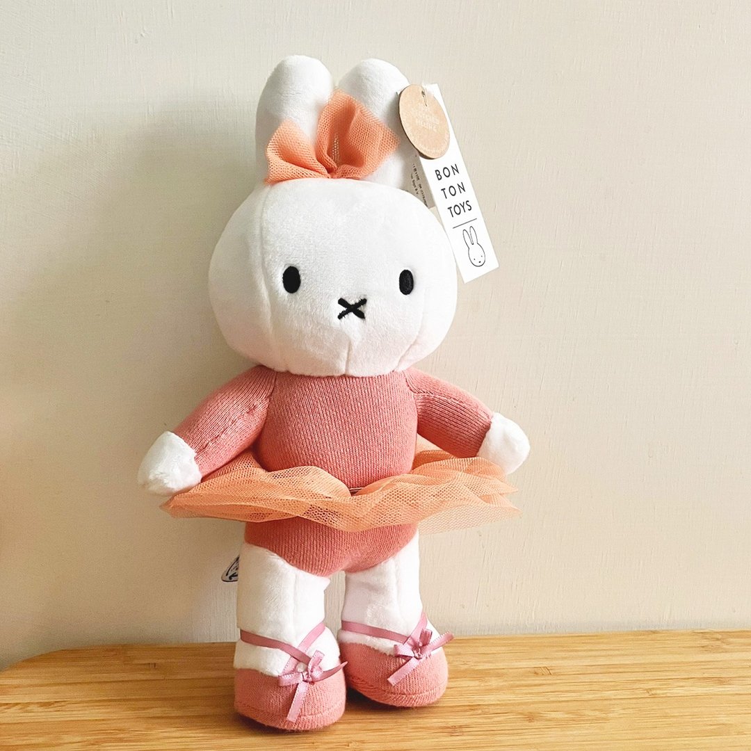 BON TON TOYS Miffy 米菲兔填充玩偶 - 芭蕾兔 23cm - 玩偶/公仔 - 聚酯纤维 粉红色