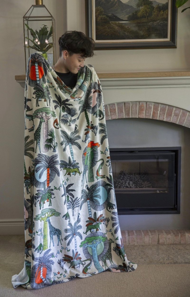 aLoveSupreme_Blankets 南非双面刷毛超亲肤盖毯_非洲动物王国 - 被子/毛毯 - 其他材质 