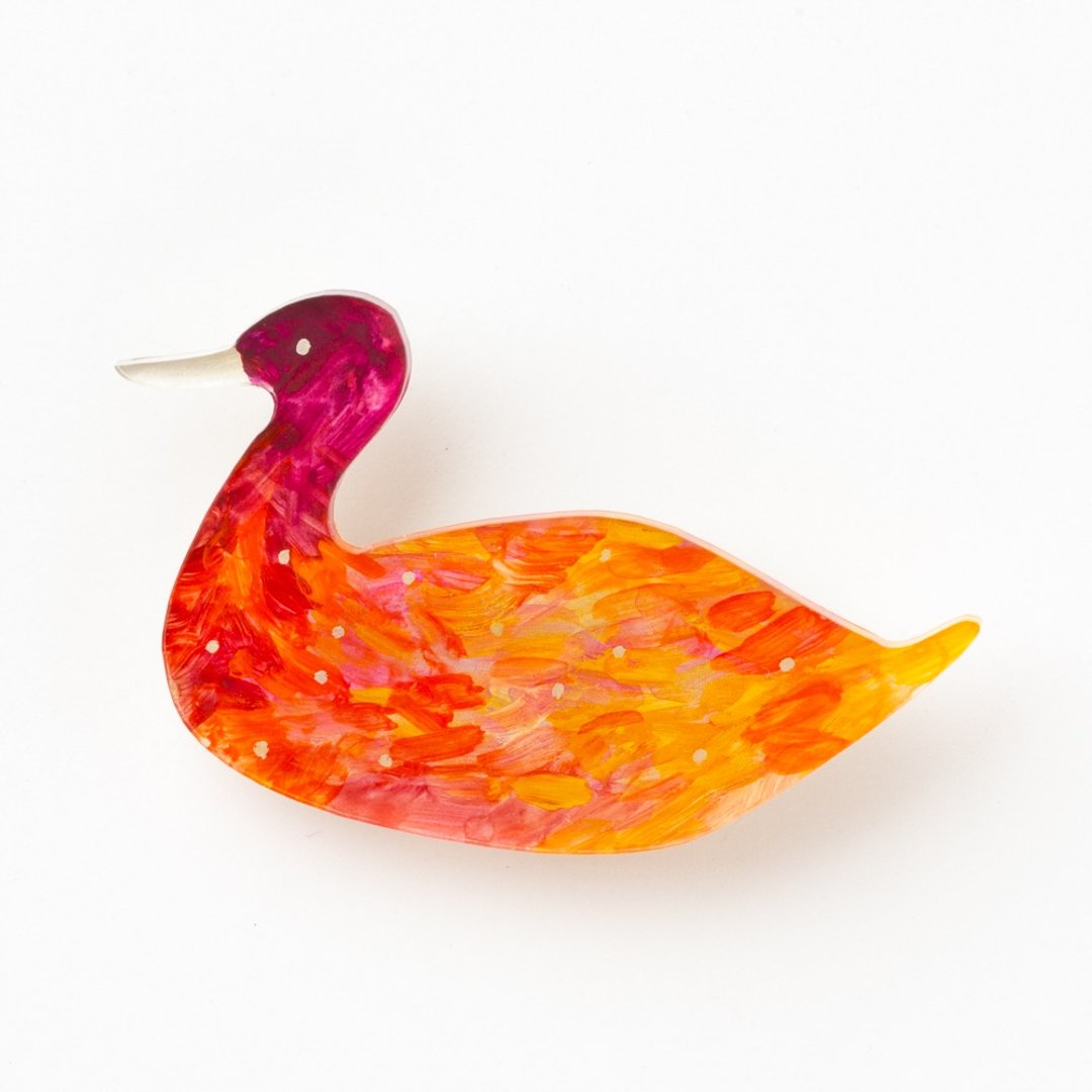 brooch - 胸针 - 压克力 红色