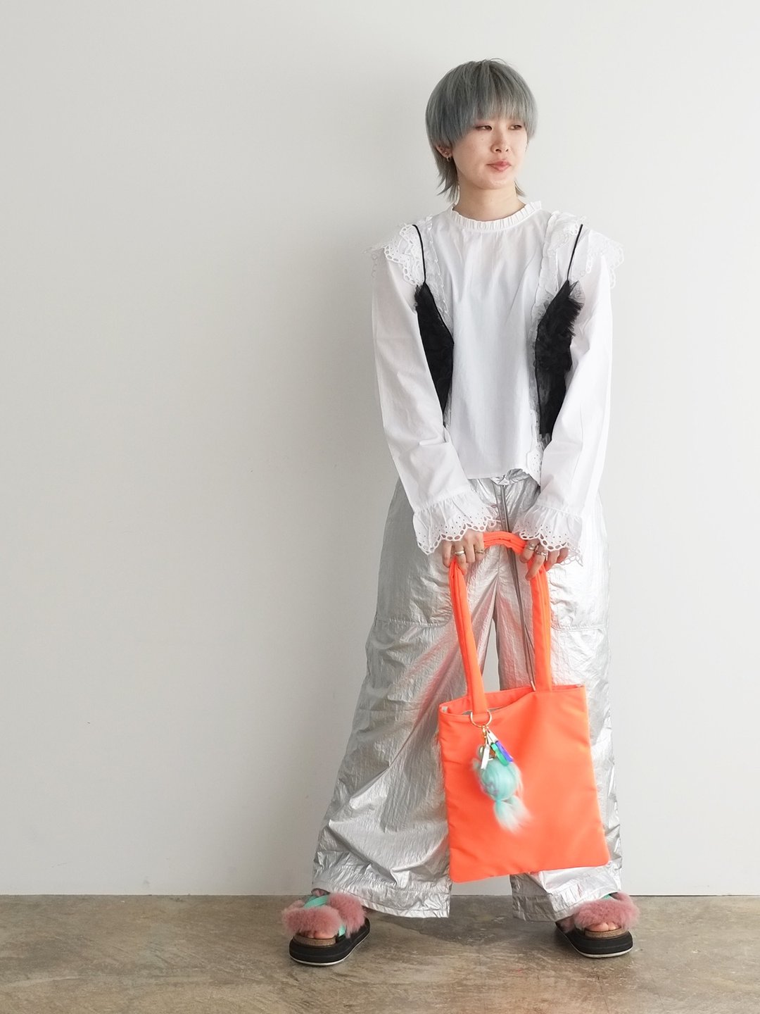 neon monster tote (C24009) - 手提包/手提袋 - 聚酯纤维 多色
