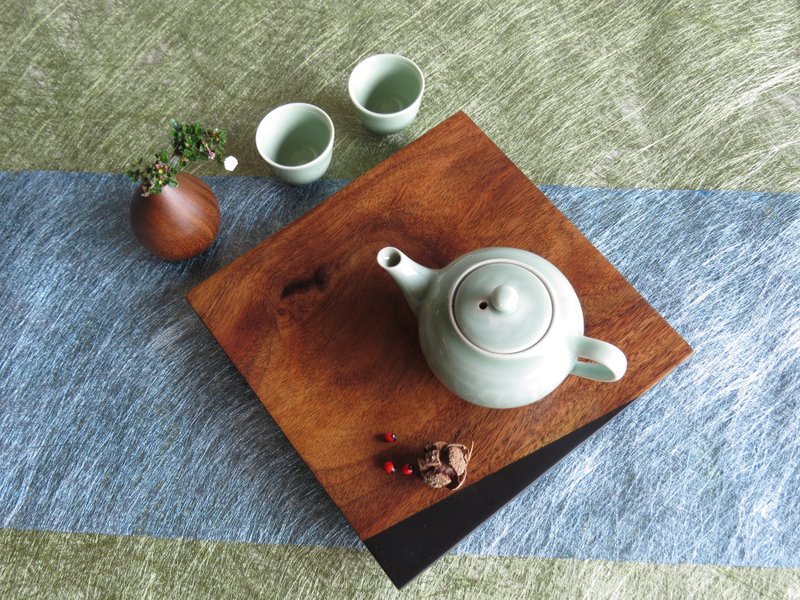 HO MOOD 解构系列—手作 原木茶盘 - 杯垫 - 木头 咖啡色