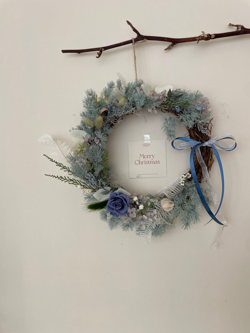 绝美莫兰迪色系圣诞花圈 - 干燥花/捧花 - 植物．花 绿色