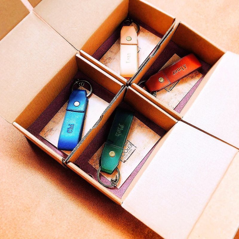 独家 -钥匙圈.BUTTERO 钥匙扣.意大利进口皮革 - 钥匙链/钥匙包 - 真皮 多色