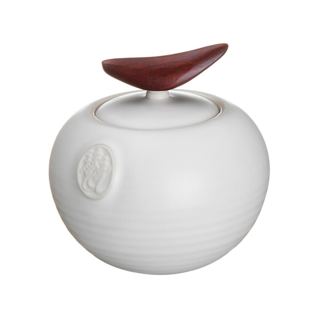 哥窑慕秋二两多功能罐275ml - 茶具/茶杯 - 陶 白色