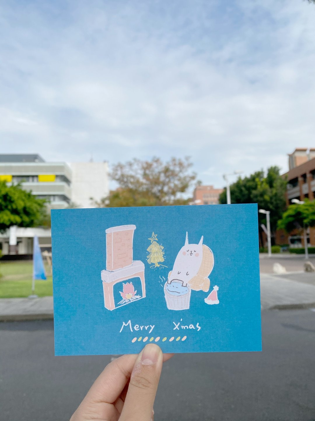 好累好想明天再上架 / 圣诞卡 Carrie Xmas Card - 卡片/明信片 - 纸 蓝色