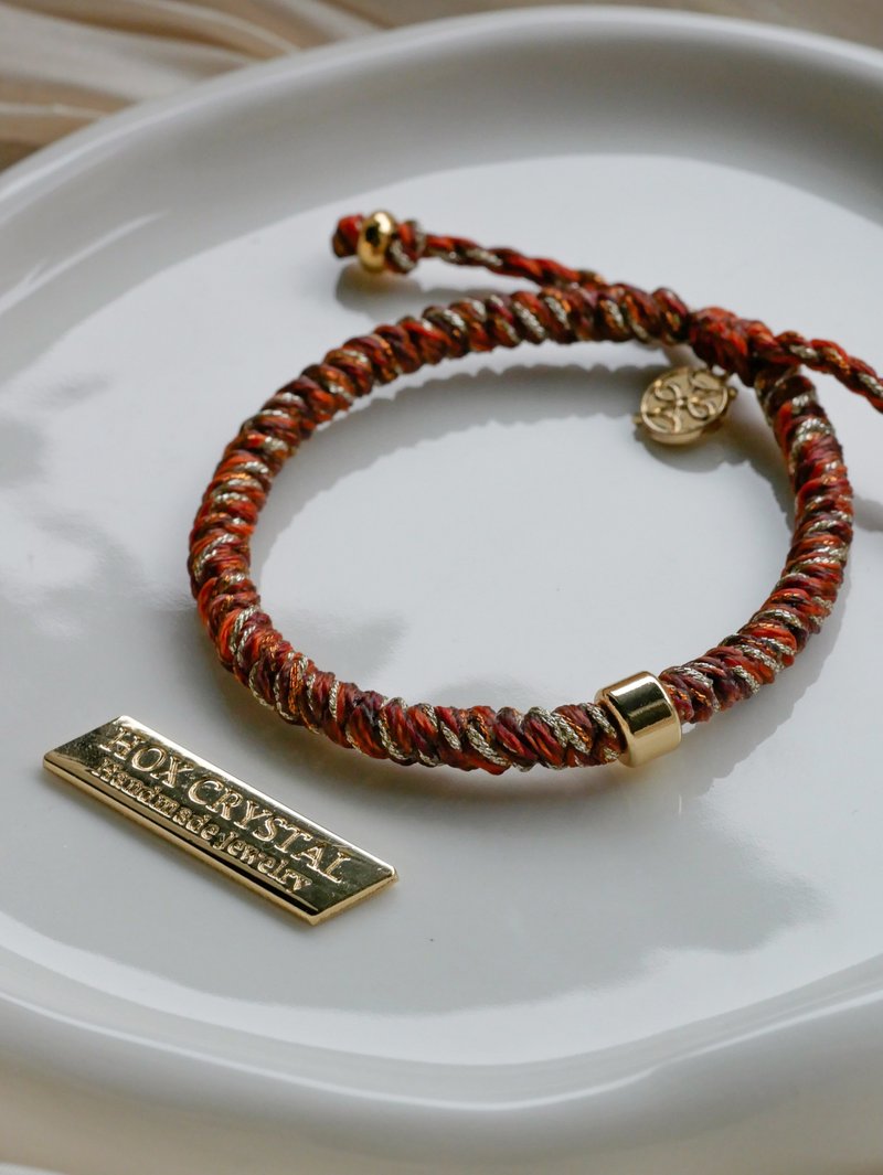 HOX CRYSTAL 护身金刚结绳 - 手链/手环 - 其他材质 橘色