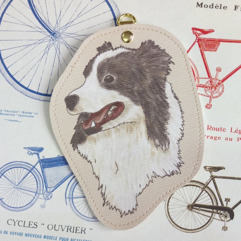 边境牧羊犬-仿皮革卡套(赠颈绳)-狗头造型_老朋友限定礼 - 证件套/卡套 - 人造皮革 