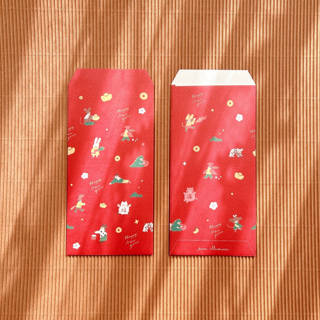 十二生肖都来了通用红包袋 - 红包/春联 - 纸 红色