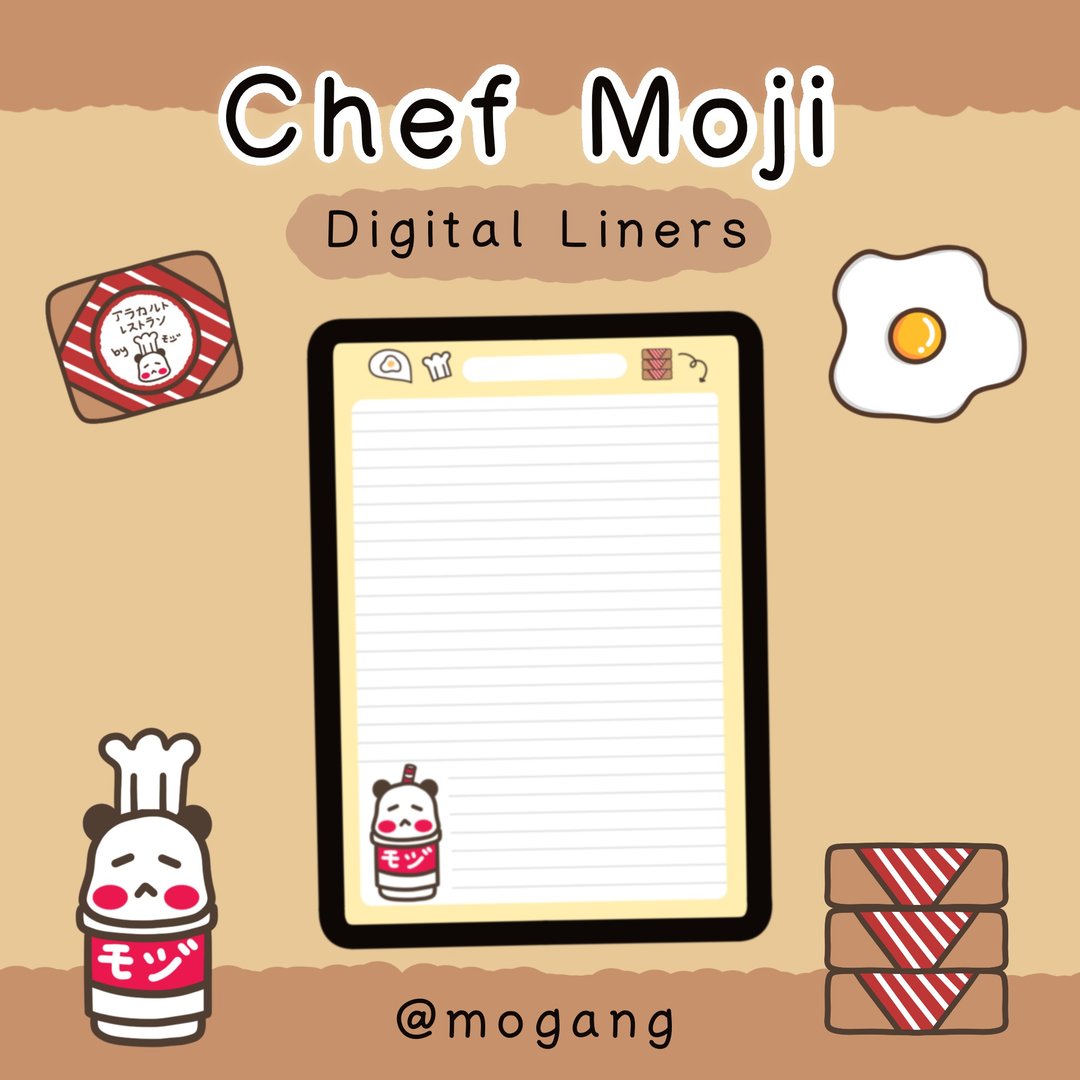 Digital Notebook Liners ver.Chef Moji - 电子手帐及素材 - 其他材质 
