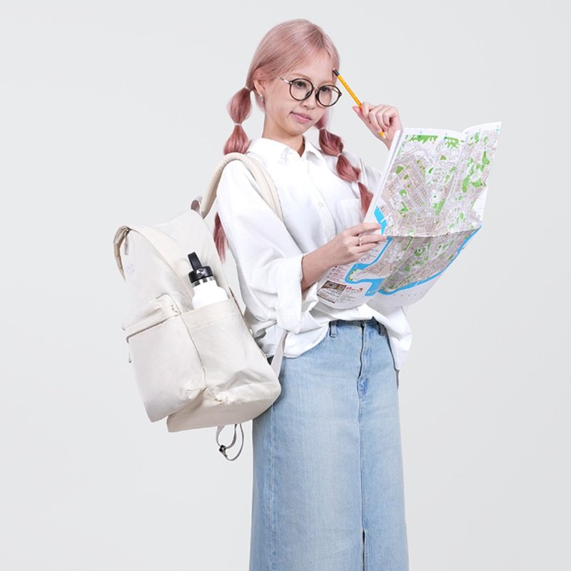 【新品】日常之选 | 校园背包系列 | EVAN后背包 (云尼拿白) - 后背包/双肩包 - 尼龙 白色