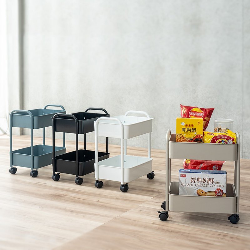 【拜尔家居】全铁制二层收纳车 - 置物架/篮子 - 其他金属 