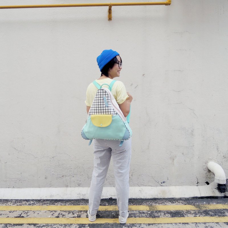 Triangle backpack bag mint colour - 后背包/双肩包 - 其他材质 绿色