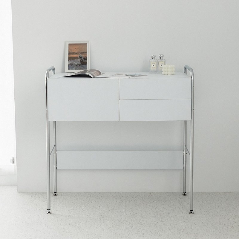 韩系三格抽屉多功能书桌 - 餐桌/书桌 - 其他材质 白色