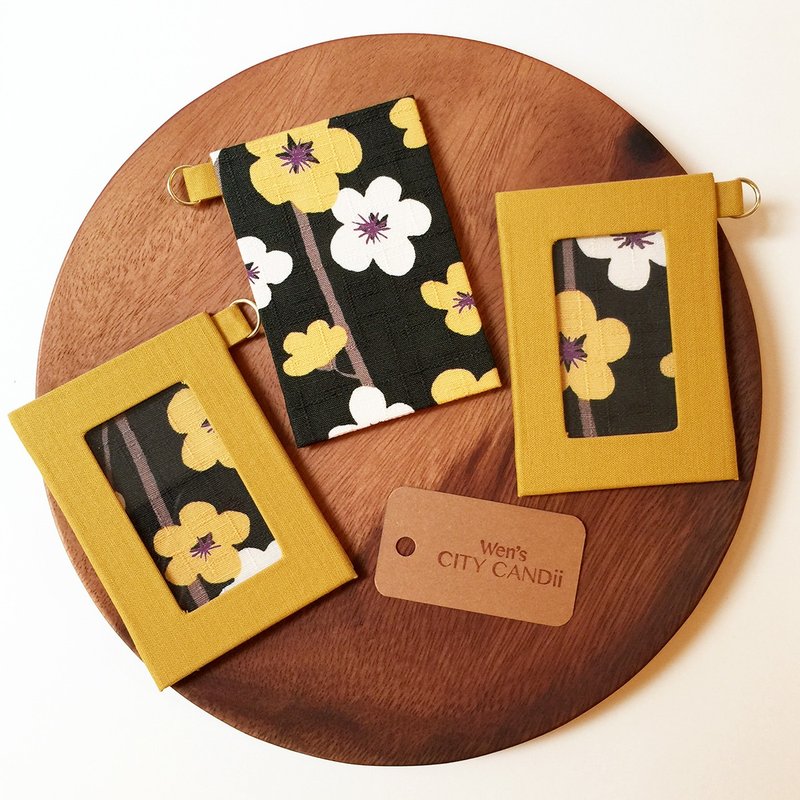 画框票卡夹 票卡夹 / 证件夹 - 黄色梅花款 - 证件套/卡套 - 棉．麻 橘色