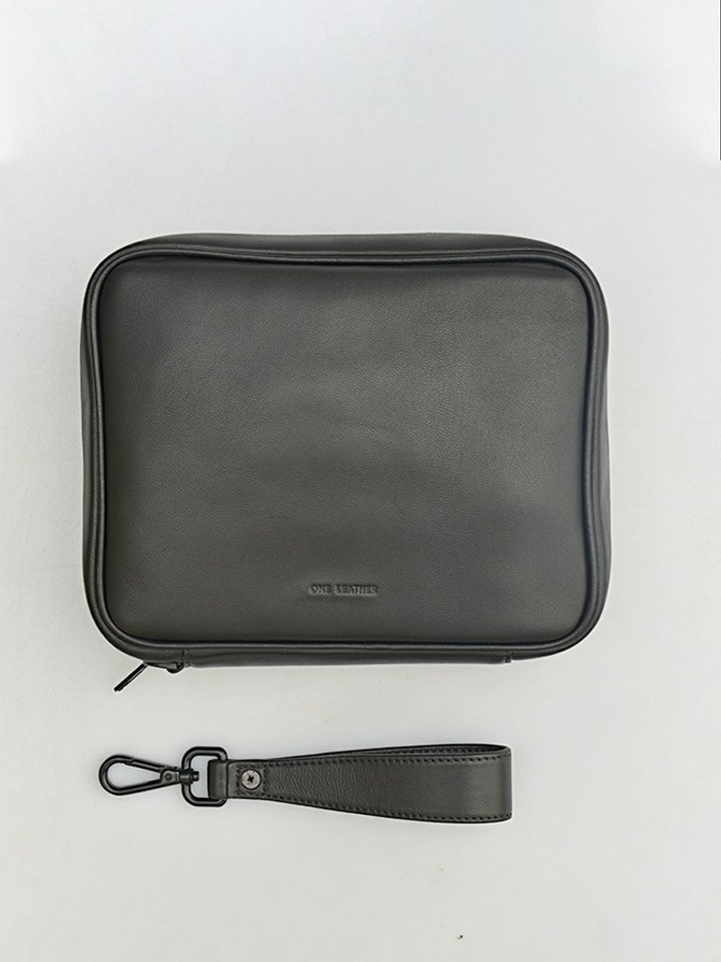 四支装烟斗包长斗黑色复古配件烟具羊皮收纳袋one leather 一皮 - 收纳用品 - 真皮 黑色