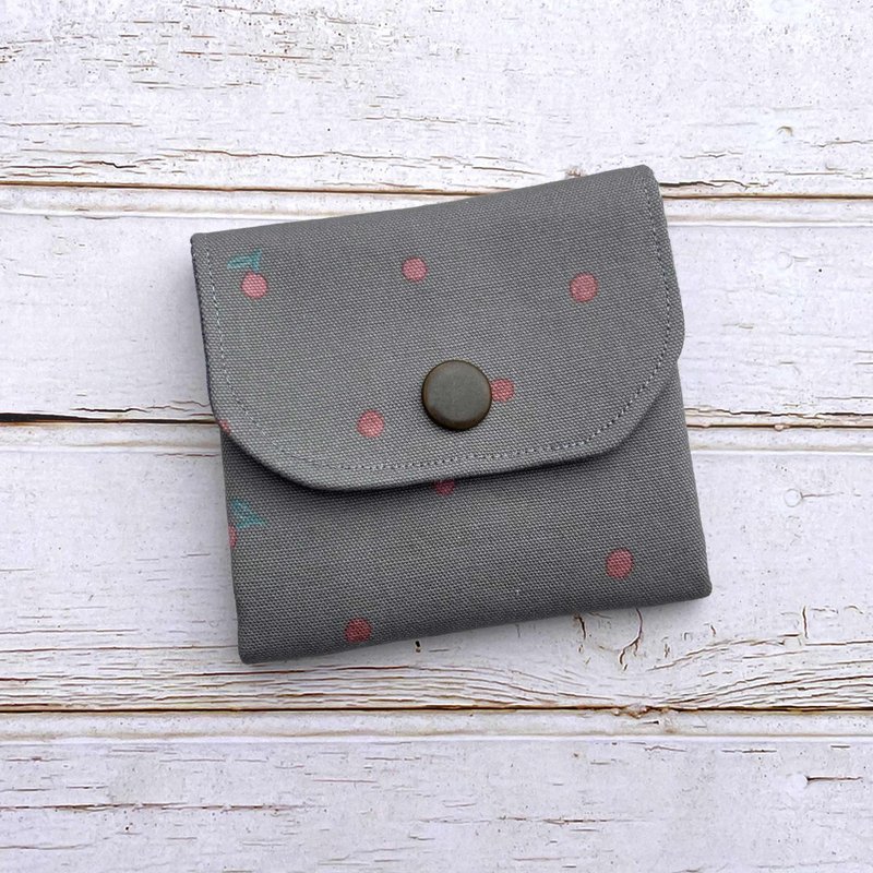 【小樱桃】风琴零钱包 三层零钱包 名片包 收纳包 韩国布 - 零钱包 - 棉．麻 