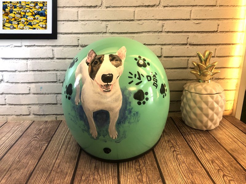 手绘疯 定制化 狗狗 猫猫 安全帽 彩绘 纪念 礼物 生日 情人节 - 订制画像 - 其他材质 多色