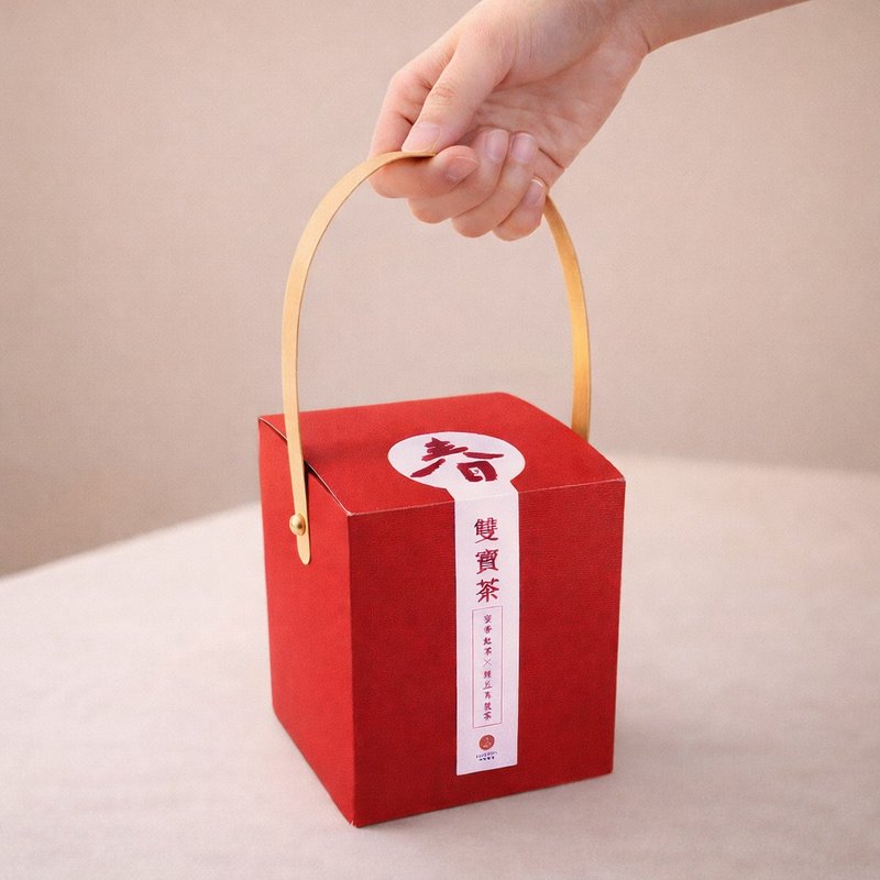 春禧双宝茶礼盒 - 茶 - 纸 红色
