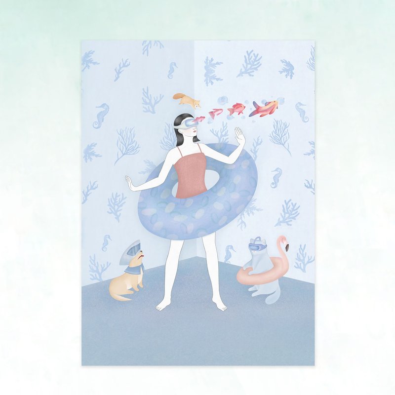 日纪 ⁄  7月 / 画卡 - 卡片/明信片 - 纸 多色