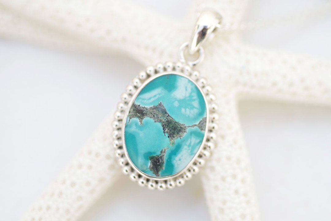 Turquoise necklace - 项链 - 石头 绿色