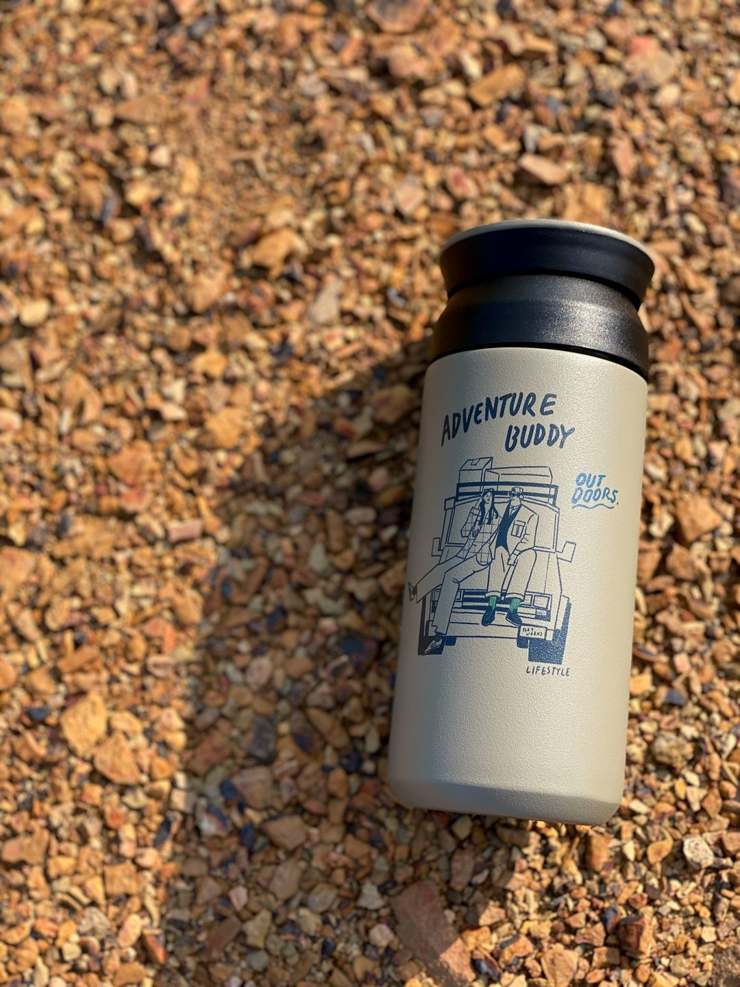 Travel tumbler – Adventure buddy - 其他杯子 - 不锈钢 白色