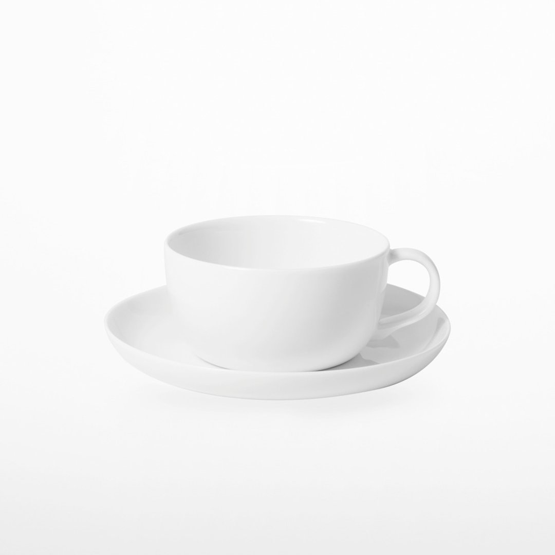 TG 白瓷红茶杯盘组290ml - 茶具/茶杯 - 瓷 白色