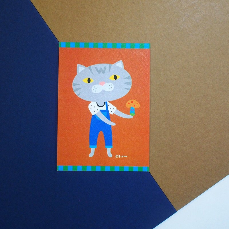 E*group 虎斑猫 cato 明信片  猫  - 卡片/明信片 - 纸 橘色