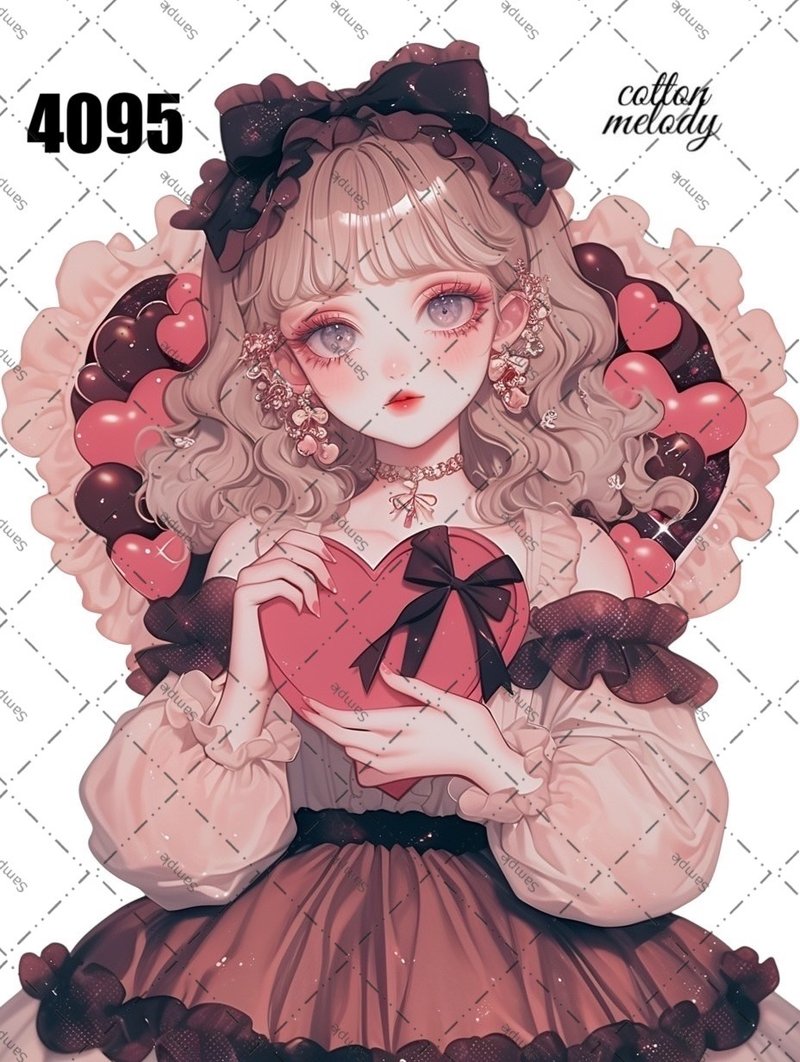 original sticker no.4095 人物贴纸 原创贴纸 原创人物贴纸 装饰贴纸 cotton melody - 贴纸 - 纸 