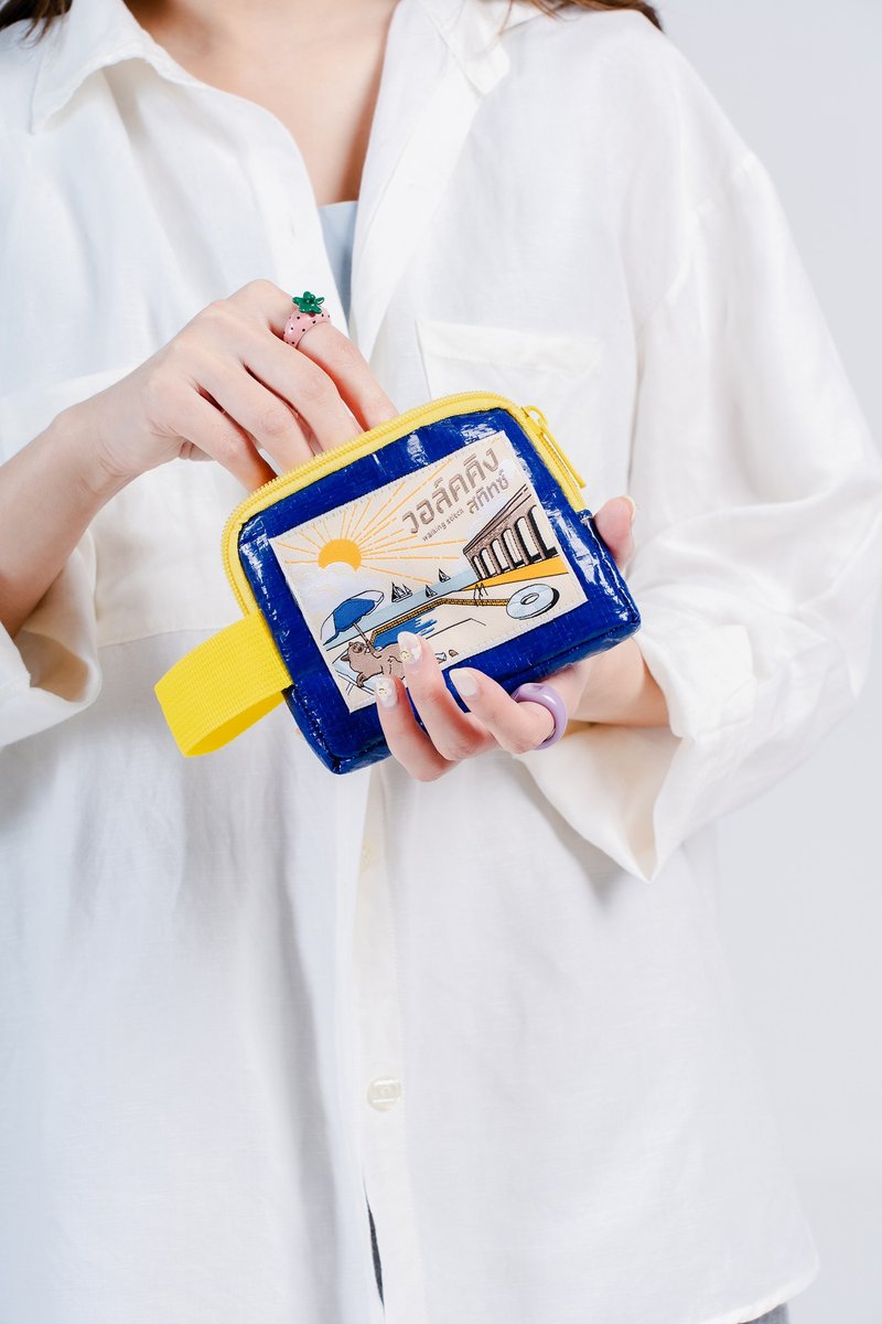 Walking Stitch : Kew-Lew 零钱包 - 零钱包 - 防水材质 蓝色