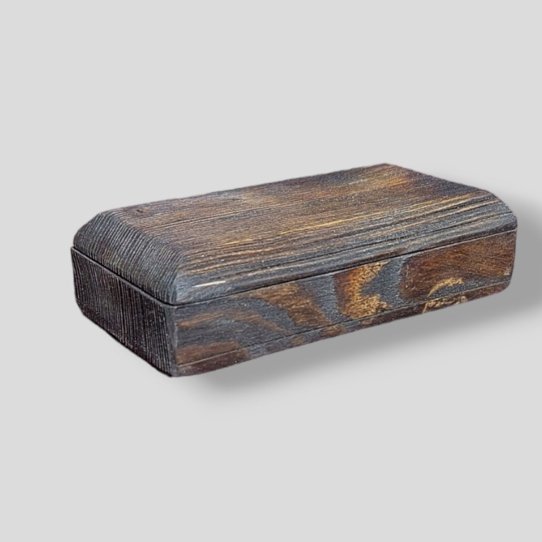 Custom black wood trinket box. Cigarette case. Business card case - 其他 - 木头 黑色