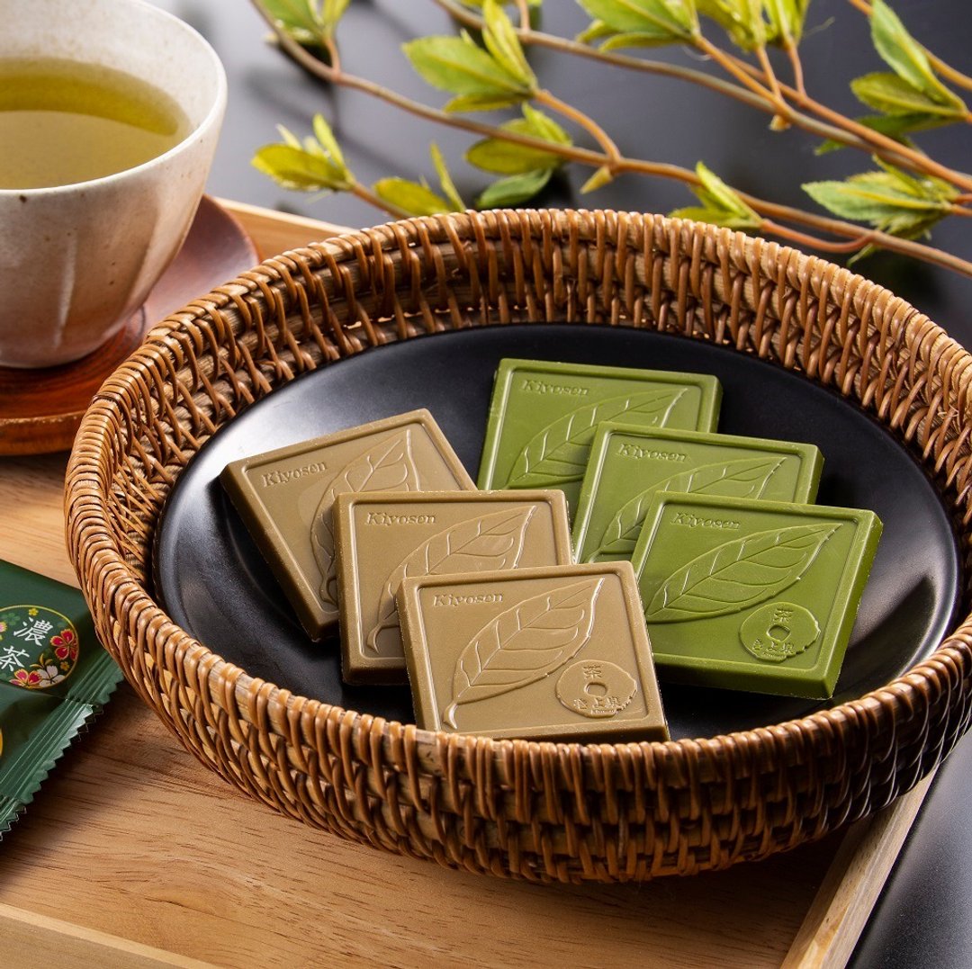 KIYOSEN Uji matcha and hojicha chocolate 18 sheets Japanese sweets Free Shipping - 巧克力 - 新鲜食材 透明