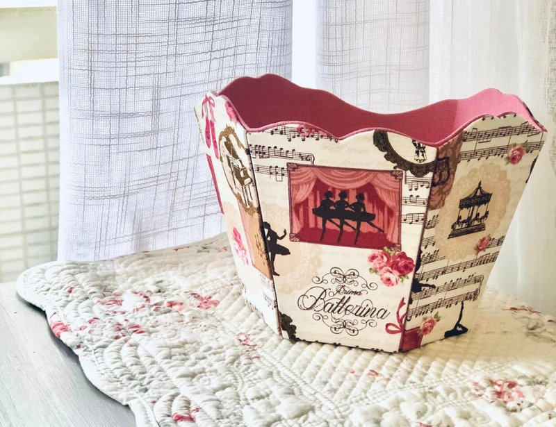 可折叠开口置物盒 / 法式布盒 - 收纳用品 - 棉．麻 