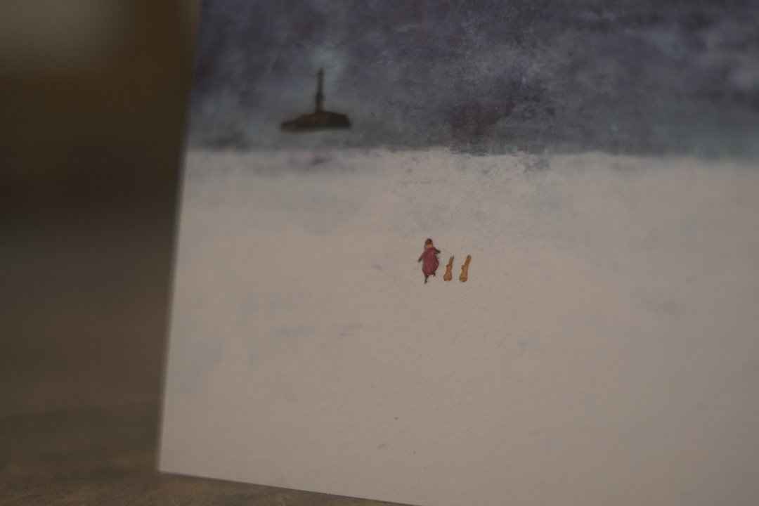 明信片 “留白的海洋” - 卡片/明信片 - 纸 蓝色