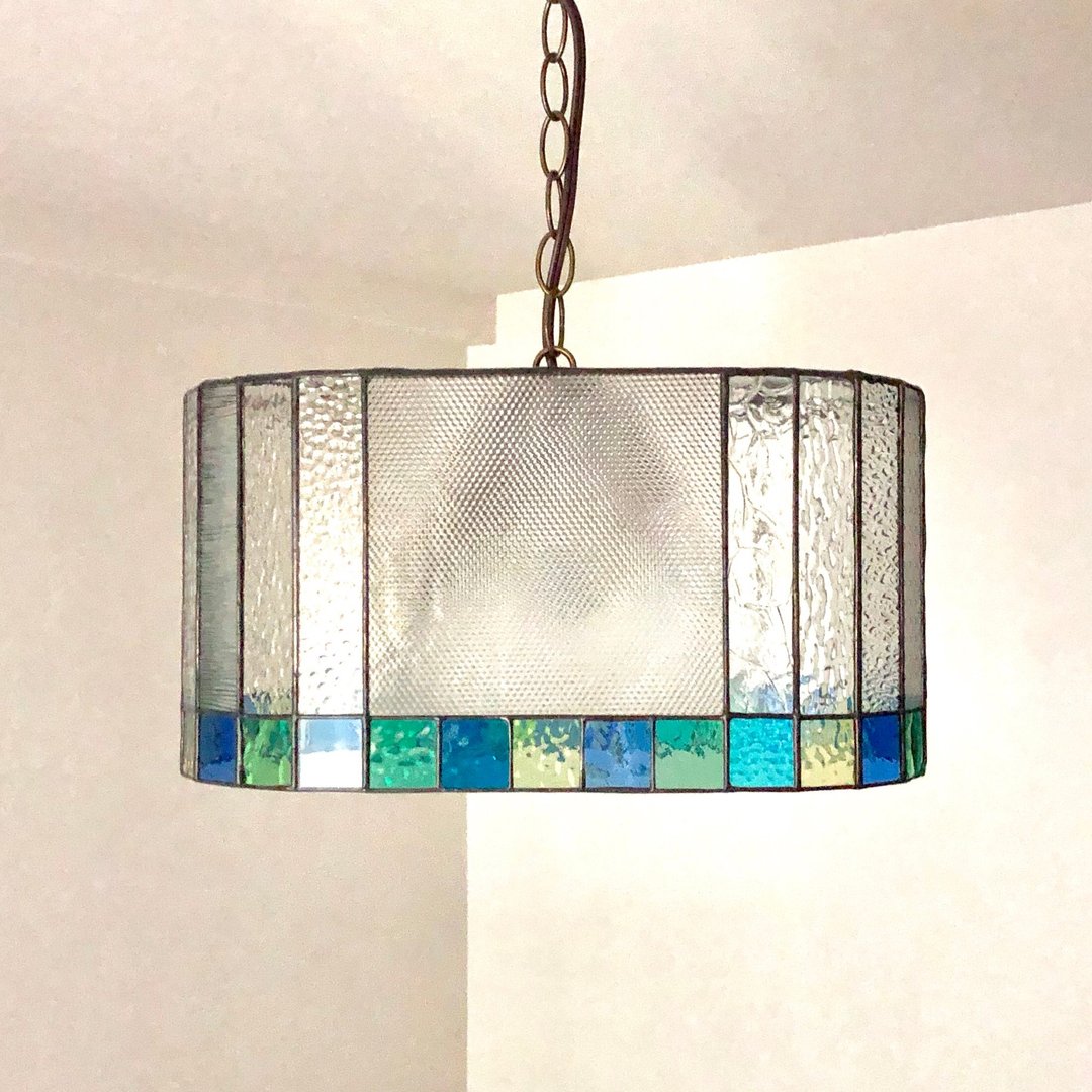 Stained glass 2 light pendant lamp Manège - 灯具/灯饰 - 玻璃 透明
