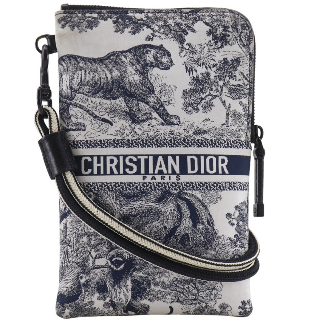 【日本直送】Christian Dior CD DiorTravel 多功能包 肩背包 Toile de Jouy 小圆包 尼龙 黑/白【二手】 - 侧背包/斜挎包 - 尼龙 黑色