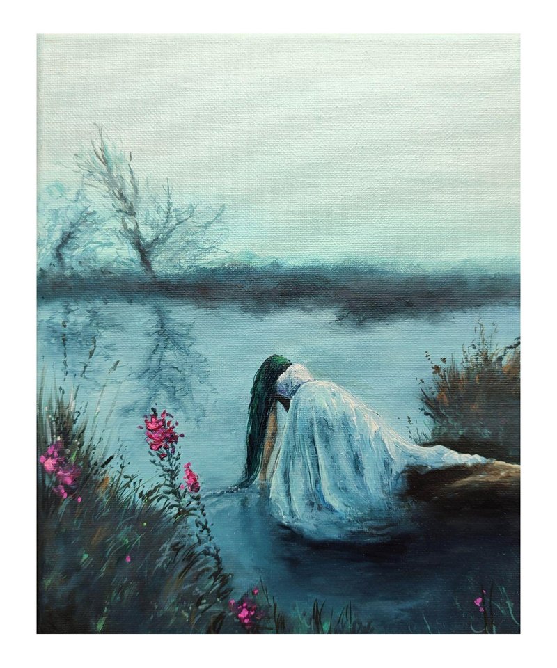 挂画、手作画 家居装饰画 装饰画 挂画  童话绘画童话森林童话 - 海报/装饰画/版画 - 其他材质 灰色