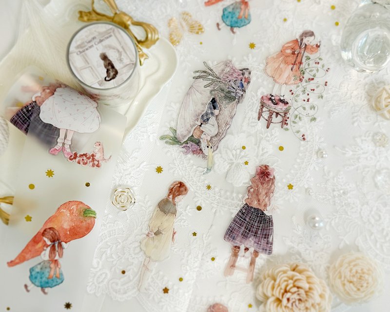 人物插画 Ver. 1 PET 胶带 - 贴纸 - 其他材质 