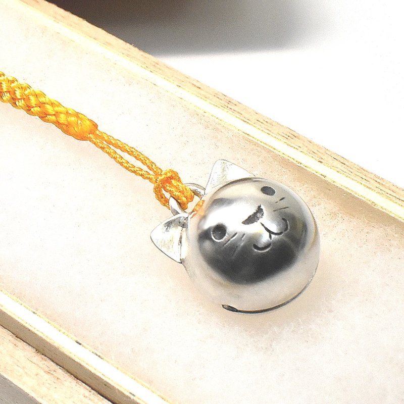 猫咪铃铛 根付吊饰【独一无二】 - 其他 - 纯银 银色