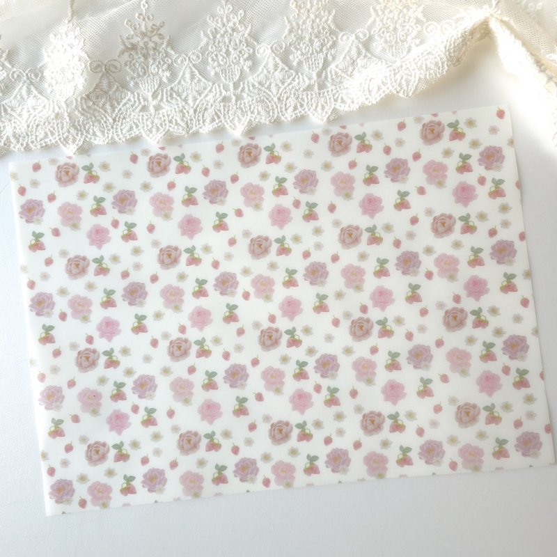 无再贩 缤纷草莓 独创插画描图纸 - 纸盒/包装盒 - 纸 粉红色