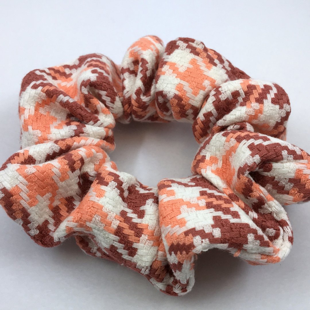 Dot staggered pattern - 发饰 - 棉 红色