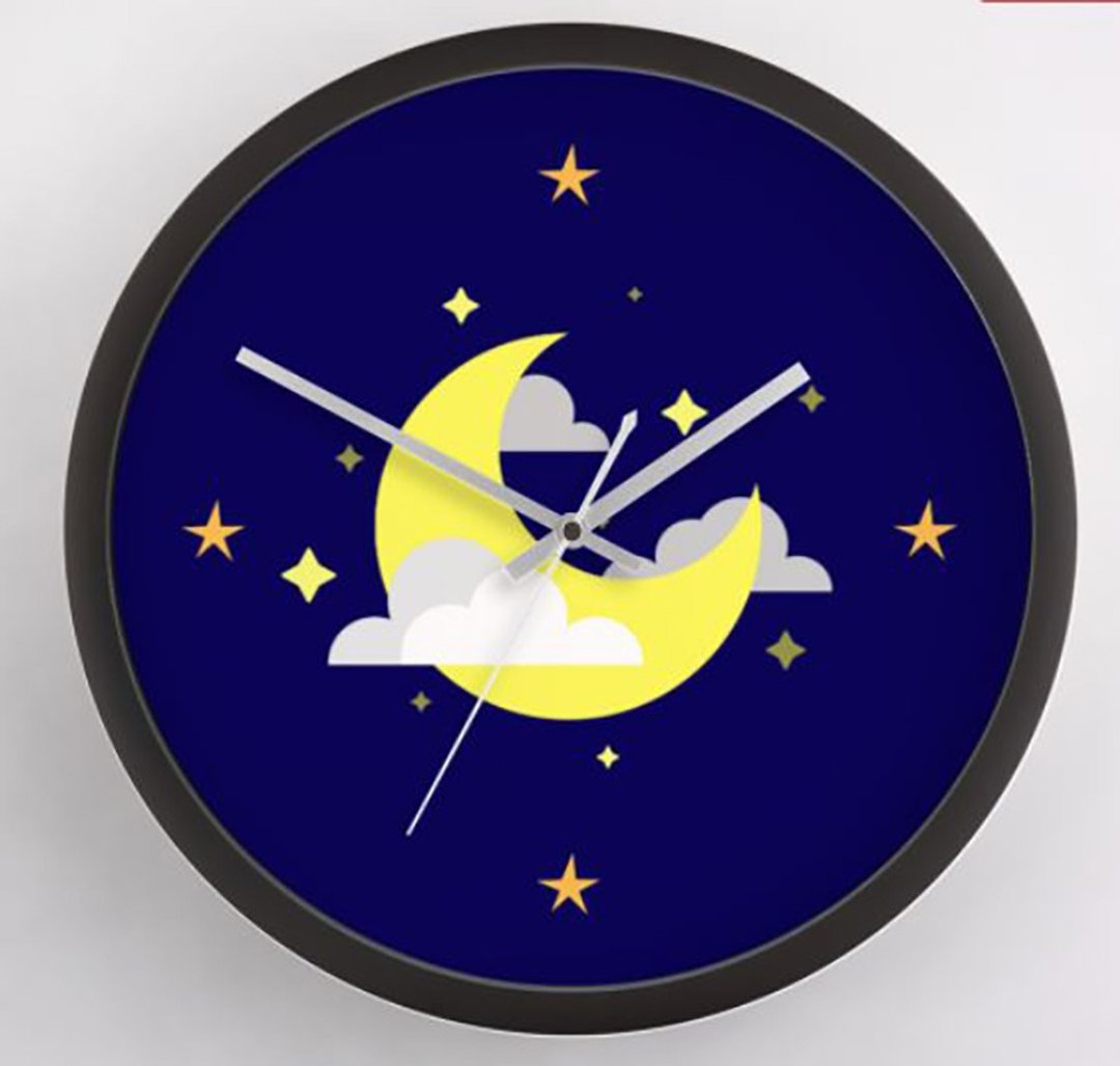 极简壁钟/夜空繁星点点 - 时钟/闹钟 - 其他材质 
